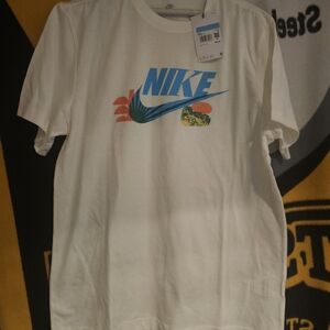 Nike White Tee with Vibrant Graphic
